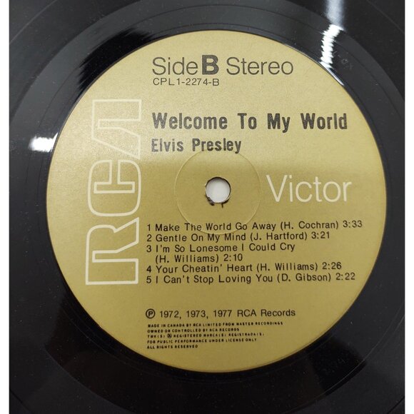 Elvis Presley – Welcome To My World Vinyl LP (1977) RCA APL1-2274 - Picture 9 of 9